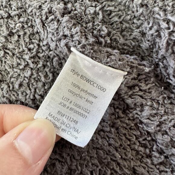 Barefoot Dreams Sweater Womens Small Medium Gray CozyChic Cardigan BDWCC1000 - Picture 4 of 9